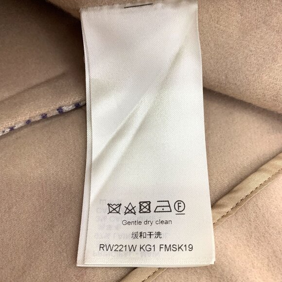 Louis Vuitton Paris Checkerboard Wool Skirt Size 36 Beige & Blue With Gold Butto - Picture 7 of 7